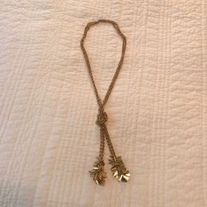 J Crew Gold Tassel Necklace